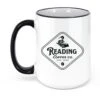 15oz Reading Coffee Black Handle Mug