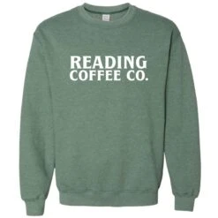 Heavy Blend Reading Coffee Company Crewneck Sweatshirt -Reading Coffee Shop HeatherDarkGreenCrewneckSweatshirt1