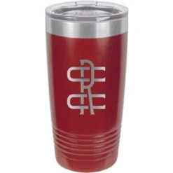 20oz Reading Coffee Company Metal Tumblers -Reading Coffee Shop Maroon 20oz Metal Tumbler 2