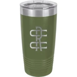 20oz Reading Coffee Company Metal Tumblers -Reading Coffee Shop Olive Green 20oz Metal Tumbler 2