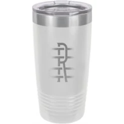 20oz Reading Coffee Company Metal Tumblers -Reading Coffee Shop White 20oz Metal Tumbler 2