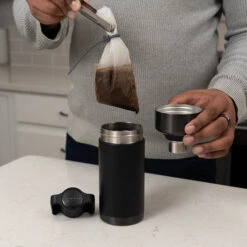 Toddy® Go Brewer -Reading Coffee Shop toddy gp brewer removing coffee filter after brewing